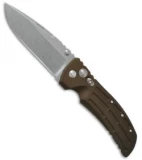 Hogue Knives EX01 Knife OD Green Aluminum Handle Drop Point (4" Tumble Plain)