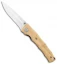 IAKUE Skorpion Liner Lock Knife Bamboo (3.5" Satin) IA11102