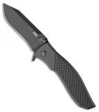 HTM Greg Lightfoot Bullwhip Liner Lock Knife Sharkskin Gray (3.5" Black)