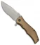 HTM Darrel Ralph Gun Hammer Bowie Liner Lock Knife FDE (3.5" Stonewash)