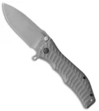 HTM Darrel Ralph Large Gun Hammer Torpedo Liner Lock Knife Gray (3.8" BB)