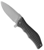 HTM Darrel Ralph Large Gun Hammer Torpedo Liner Lock  Knife Black (3.8" BB)