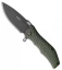 HTM Darrel Ralph Gun Hammer Liner Lock Knife OD Green (3.5" Black)