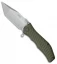 HTM Darrel Ralph Gun Hammer Tanto Liner Lock Knife Green (3.5" Bead Blast)