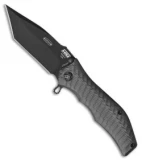 HTM Darrel Ralph Gun Hammer Tanto Liner Lock Knife Gray (3.5" Black)