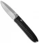 LionSteel Daghetta Knife Black Aluminum (3.25" Satin) Italy 8700AL