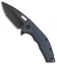 Heretic Knives Martyr Liner Lock Knife Blue Aluminum (3" Black)