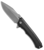 Heretic Knives Wraith Flipper Knife Black Aluminum (3.625" Bead Blast)