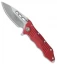 Guardian Tactical Helix Nano Flipper Knife Red Aluminum (3.25" Stonewash)