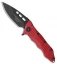 Guardian Tactical Helix Nano Flipper Knife Red Aluminum (3.25" Black)