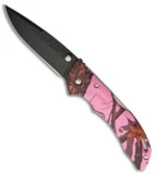 Buck BLW Bantam Pink Camo Lock Back Knife (3.125" Black)