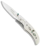 Browning Buckmark Art Small Liner Lock G-10 White (2.25" Mirror) 322719