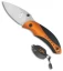 Browning Light Minnow Combo Liner Lock Knife w/ Keychain Flashlight Orange