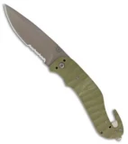 Browning Black Label Duration Liner Lock Knife OD Green G-10 (3.375" Gray Serr)