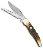 Boker Hunters Duo Lockback Pocket Knife 5.25" Stag 114021S