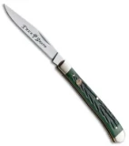 Boker Slim Line Trapper Pocket Knife Green Bone (4" Satin) 110735