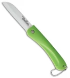 Benchmark Ceramic Folding Knife Lime Green Rubber Handle (3" White)