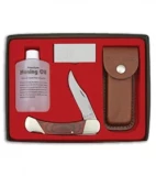 Bear & Son Professional Lockback Pocket Knife Gift Set w/ Sharpening Kit