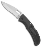 Bear & Son One Hand Opener Lock Back Knife Black Zytel (3.50" Satin) 401SR