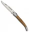 Baladeo Laguiole Slip Joint Pocket Knife Juniper Wood (3.5" Satin)