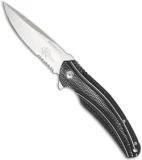 CRKT Ken Onion Ripple Frame Lock Knife Black (3.125" Satin Serr) K405KXS