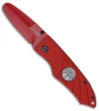 Hoffner Knives Liner Lock Trainer Knife Flatline Red G-10 (3" Red )