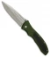 ABKT Large Lock Back Folding Knife Green Aluminum (4" Bead Blast)