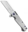 Andre de Villiers Classic Butcher Flipper Knife Satin/Blue Ti (4" Satin) AdV
