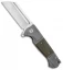 Andre de Villiers Classic Butcher Flipper Knife Green Micarta (4" Satin) AdV