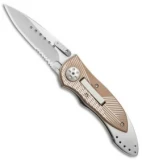 CRKT Elishewitz E-Lock Folding Knife Bronze (3.9" Satin Serr) 7333