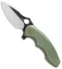 WE Knife Co. 605I Frame Lock Knife Green Titanium (3" Satin, Black)