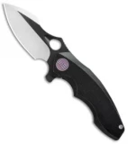 WE Knife Co. 605H Frame Lock Knife Black Titanium (3" Satin, Black)