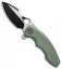 WE Knife Co. 605D Frame Lock Knife Green Titanium (3" Black, Satin)