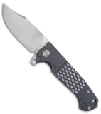 Andre De Villiers Custom Bowie Frame Lock Knife Diamond Ti (Satin) AdV