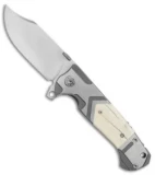 Andre De Villiers Custom Bowie Knife White Bone (Satin) AdV