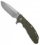 Hinderer Knives XM-24 Spear Point Flipper Knife OD Green G-10 (4" Stonewash)