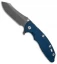 Hinderer Knives XM-18 3.5 Skinner Frame Lock Knife Blue/Black (Anthracite DLC)