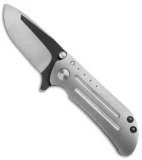 DireWare Custom M8 Frame Lock Knife Tumbled Titanium (3.325" Two-Tone)