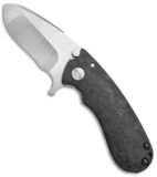 DireWare Custom S-95 Tanto Frame Lock Knife Carbon Fiber/Titanium (3.25" Satin)