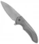 Ferrum Forge Septer Flipper Knife Contours Gray Titanium (3" BB Stonewash)
