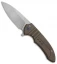 Ferrum Forge Septer Flipper Knife Mech Bronze Titanium (3" BB Stonewash)