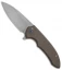 Ferrum Forge Septer Flipper Knife Slab Bronze Titanium (3" BB Stonewash)