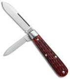 GEC #14 Tidoute Boy's Knife 2.325" Red Jigged Bone 142216