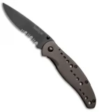 Kershaw Vapor II Frame Lock Knife Black SS (3.5" Black Serr)