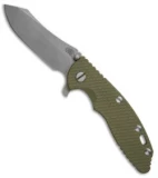 Hinderer Knives XM-18 3.5 Skinner Flipper Knife OD Green G-10 (Stonewash)