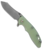 Hinderer Knives XM-18 3.5 Skinner Frame Lock Knife Translucent Green (SW)