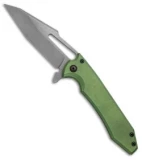 Gavko Knives Mid-Tech Mako Knife Green Titanium (3.75" Stonewash)