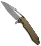 Gavko Knives Mid-Tech Mako Knife Gold Titanium (3.75" Stonewash)