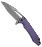 Gavko Knives Mid-Tech Mako Knife Purple Titanium (3.75" Stonewash)