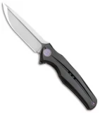 WE Knife Co. 601 Frame Lock Knife Black Titanium (3.75" Two-Tone)